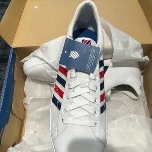 K-Swiss Belmont white navy red brand new